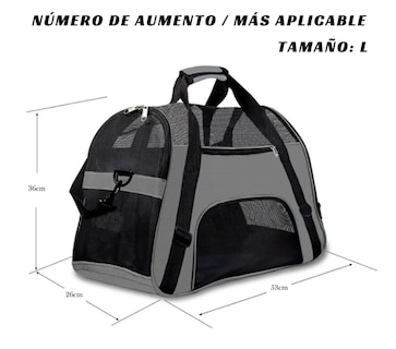 Foto 3 | Transportadora Para Perro Gatos Viaje Mascota Bolsa Portátil Modelogris Oscuro