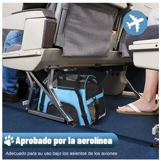 Foto 5 | Transportadora Para Perro Gatos Viaje Mascota Bolsa Portátil Modelogris Oscuro