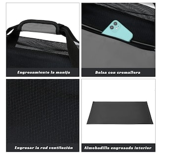 Foto 6 | Transportadora Para Perro Gatos Viaje Mascota Bolsa Portátil Modelogris Oscuro