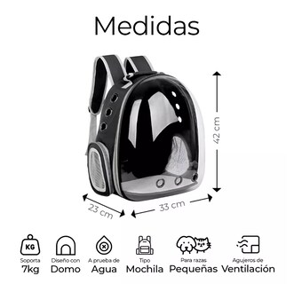 Foto 2 | Mochila Back Pack Transportadora Gato Perro Mascota Pequeña