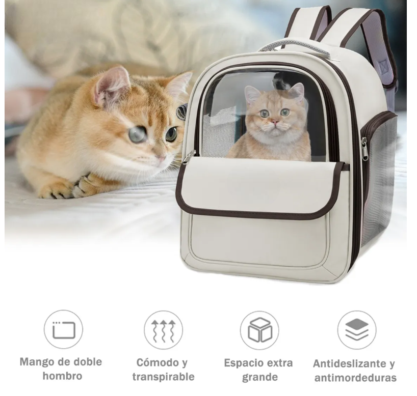Foto 3 pulgar | Mochila Transportadora Para Perros Gatos Mascotas Pequeña
