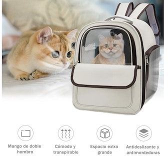 Foto 2 | Mochila Transportadora Para Perros Gatos Mascotas Pequeña