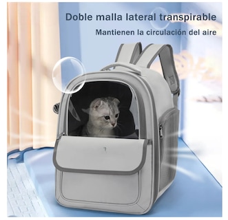 Foto 3 | Mochila Transportadora Para Perros Gatos Mascotas Pequeña
