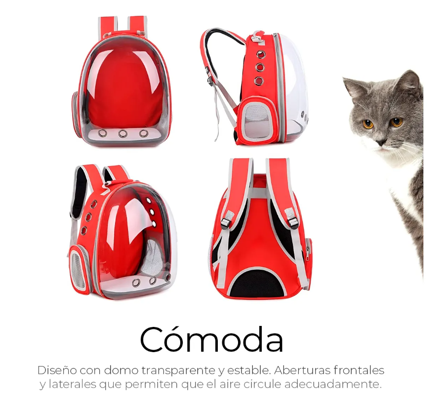 Foto 5 | Mochila Back Pack Transportadora Gato Perro Mascota Pequeña