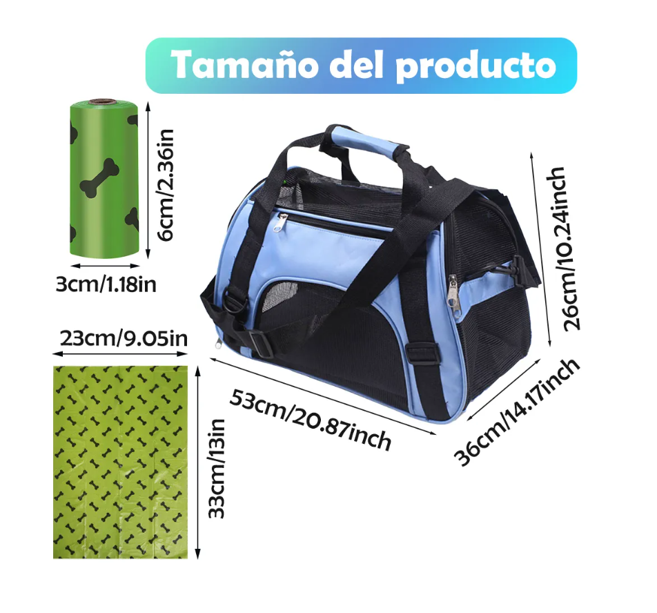 Foto 3 pulgar | Bolsa Transportadora Para Perro Gato Mascota Plegable Grande