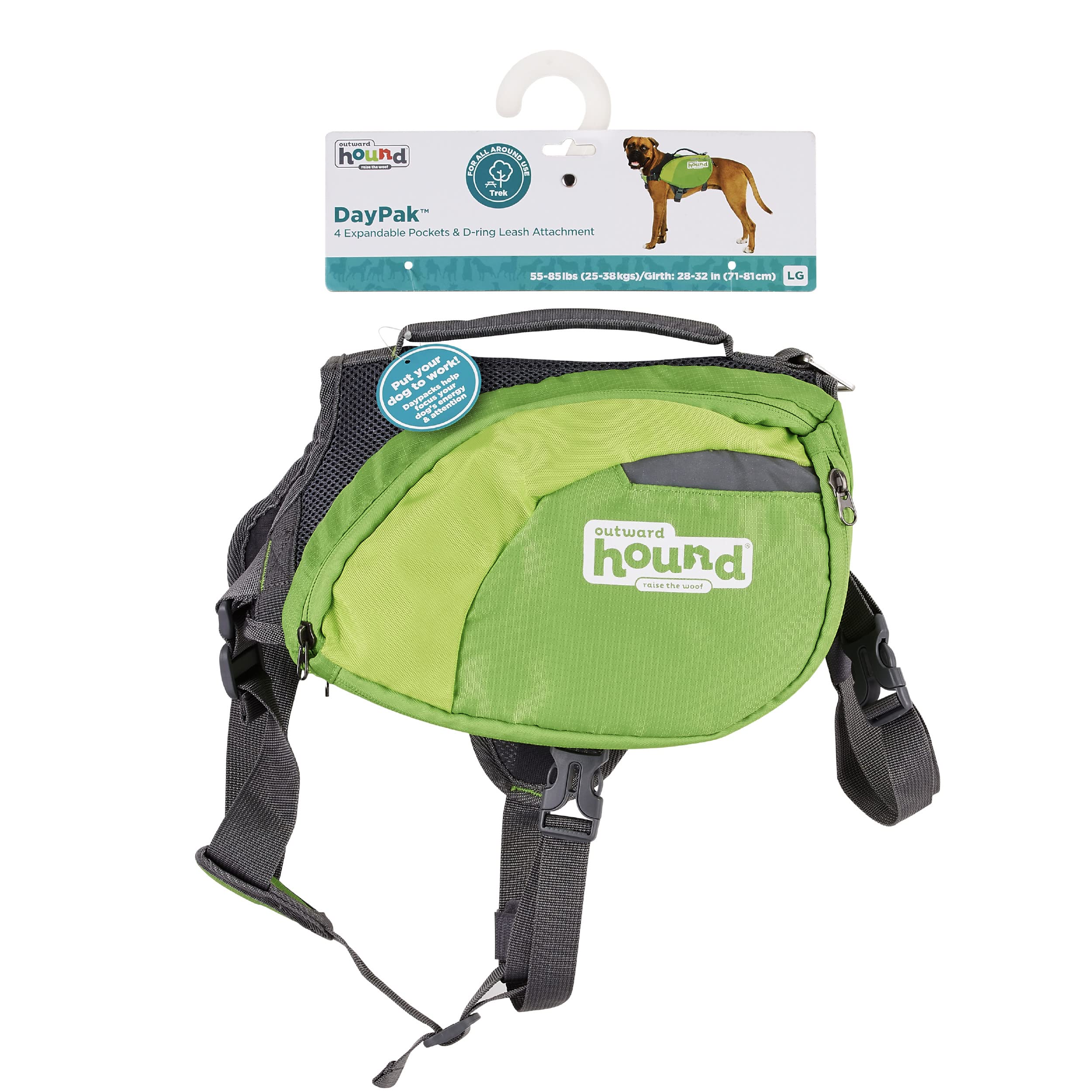 Foto 7 | Mochila Dog Saddleback Outward Hound Daypak Green Large - Venta Internacional.