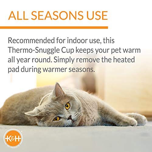 Foto 4 pulgar | Cama Térmica Para Gatos K&h Pet Products Thermo-snuggle Cup Bomber - Venta Internacional.