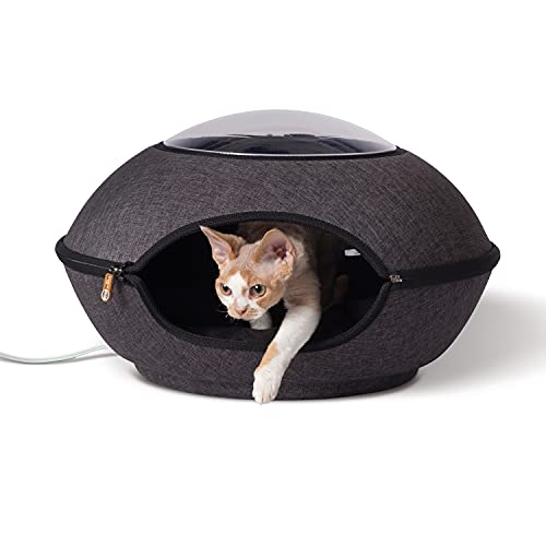 Foto 2 pulgar | Cama Térmica Para Gatos K&h Thermo Lookout Grey 22 Con Calefactor Y Ventana - Venta Internacional.