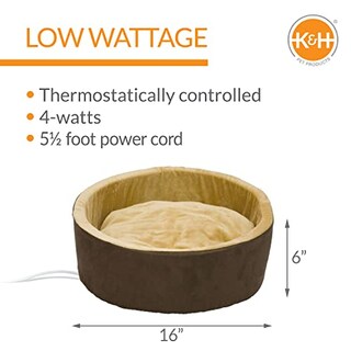 Foto 2 | Cama Térmica Para Mascotas K&h Pet Products Thermo-kitty Small Mocha - Venta Internacional.
