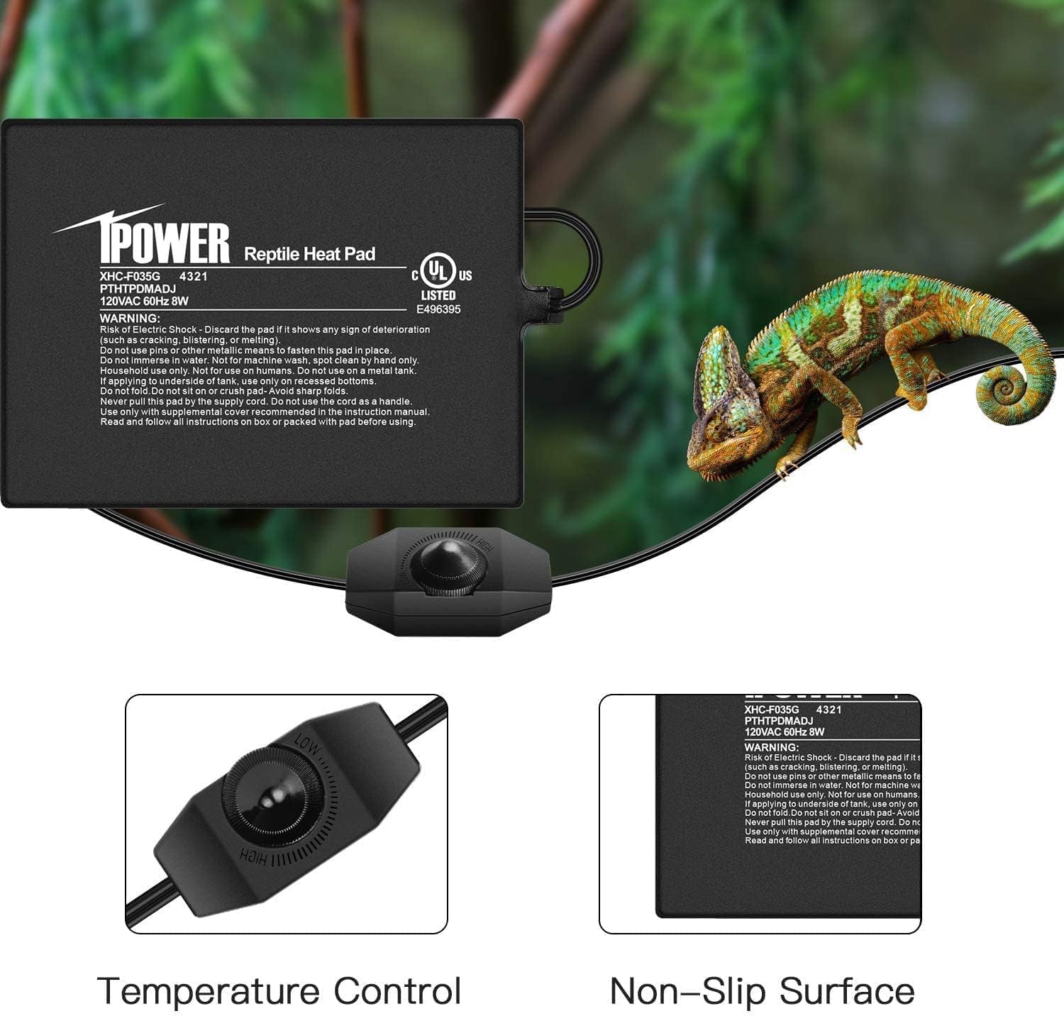 Foto 4 pulgar | Alfombrilla Térmica Para Reptiles Ipower De 6 X 8 Pulgadas Con Controlador De Temperatura - Venta Internacional.