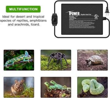 Foto 5 | Alfombrilla Térmica Para Reptiles Ipower De 6 X 8 Pulgadas Con Controlador De Temperatura - Venta Internacional.