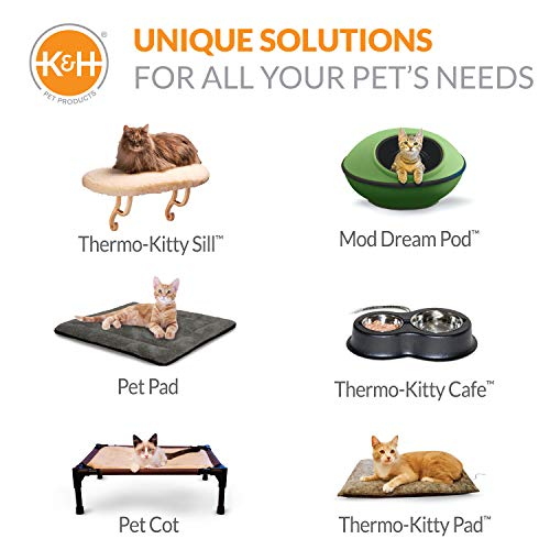 Foto 7 pulgar | Cama Para Gatos K&h Pet Products Thermo-kitty Deluxe Con Capucha, Tamaño Grande - Venta Internacional.