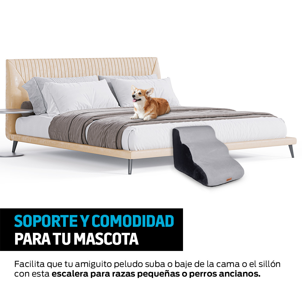 Foto 4 pulgar | Escalera para Perro y Gato Redlemon 84018 color Gris y Antideslizante 40 cm