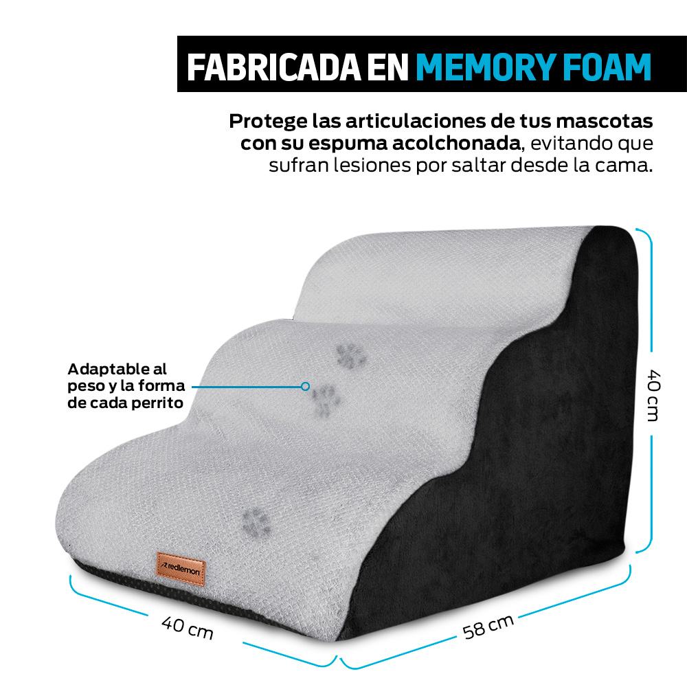Foto 6 pulgar | Escalera para Perro y Gato Redlemon 84018 color Gris y Antideslizante 40 cm