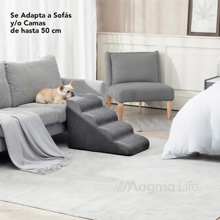 Foto 6 | Magma Life Escalera Para Perros Con 4 Escalones De Espuma Suave Y Antideslizantes, Diseño Cómodo