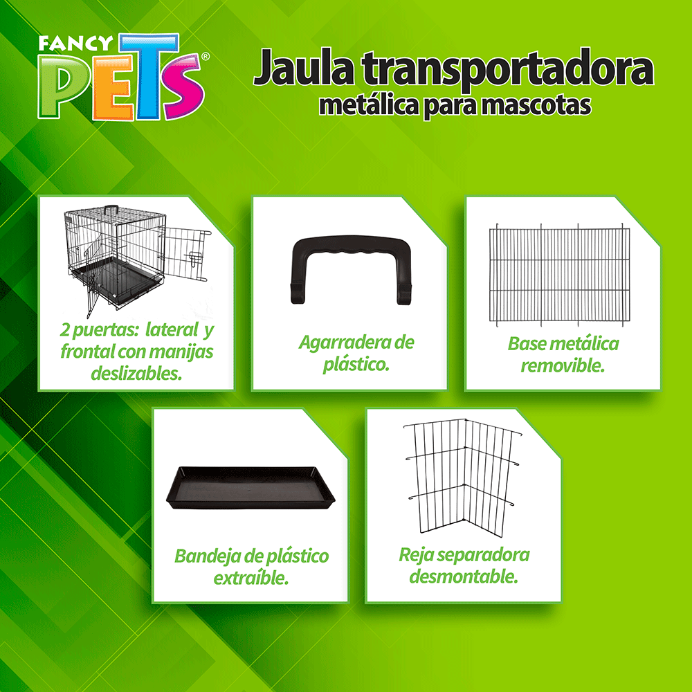 Foto 4 pulgar | Jaula Metálica Fancy Pets FL8291 para Perro de 6 a 11 Kilos Tamaño Mediana 24 Pulgadas