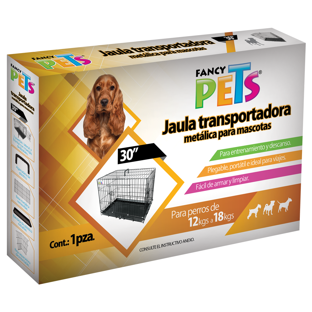 Foto 5 pulgar | Jaula Metálica Fancy Pets FL8292 para Perro de 12 a 18 Kilos Tamaño Grande 30 Pulgadas