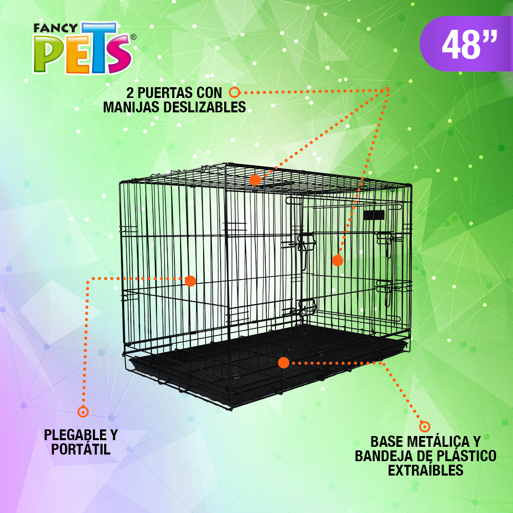 Foto 5 pulgar | Jaula Metálica Fancy Pets para Perro de 42 a 50 Kilos Tamaño Extra Extra Grande 48 Pulgadas