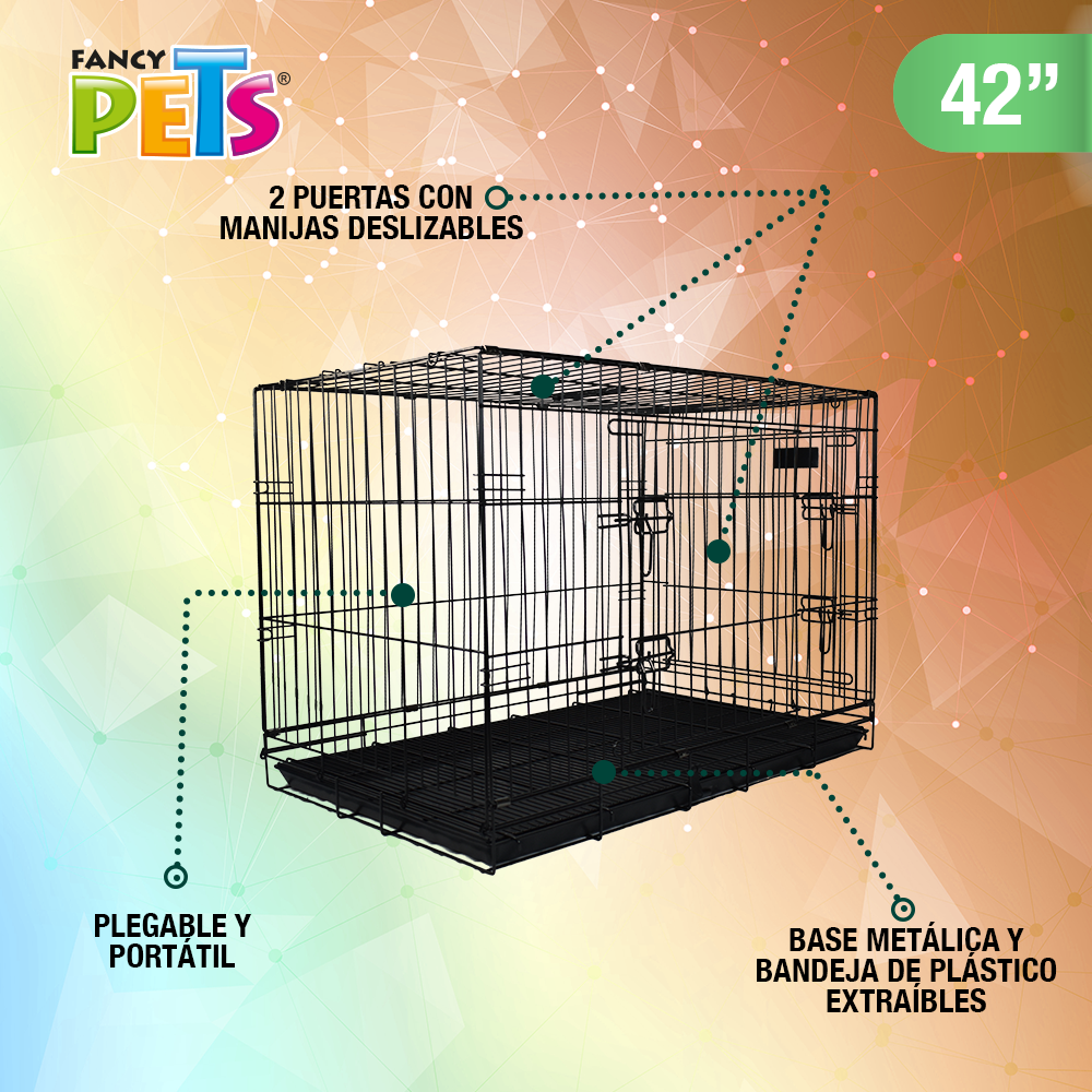 Foto 5 pulgar | Jaula Metálica Fancy Pets FL8294 para Perro de 33 a 41 Kilos Tamaño Extra Grande 42 Pulgadas