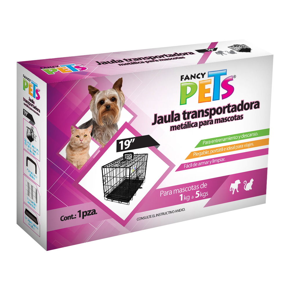Foto 4 pulgar | Jaula Metálica Fancy Pets para Perro de 1 a 5 Kilos Tamaño Chico 19 Pulgadas