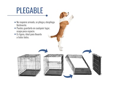 Foto 5 | Jaula Metálica Plegable para Mascota Level Home