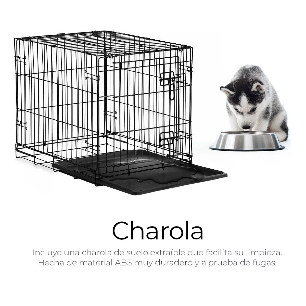 Foto 4 pulgar | Jaula Plegable Grande Con Charola 2 Puertas Eo Safe Imports Esi-15060 Negro