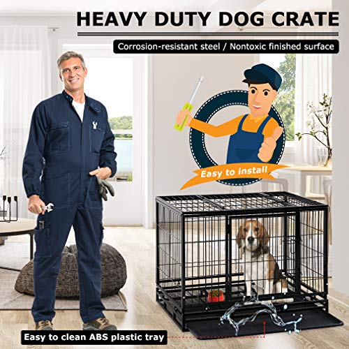 Foto 7 pulgar | Jaula Para Perros Bestpet Heavy Duty Para Perros Grandes De 36 Pulgadas - Venta Internacional.