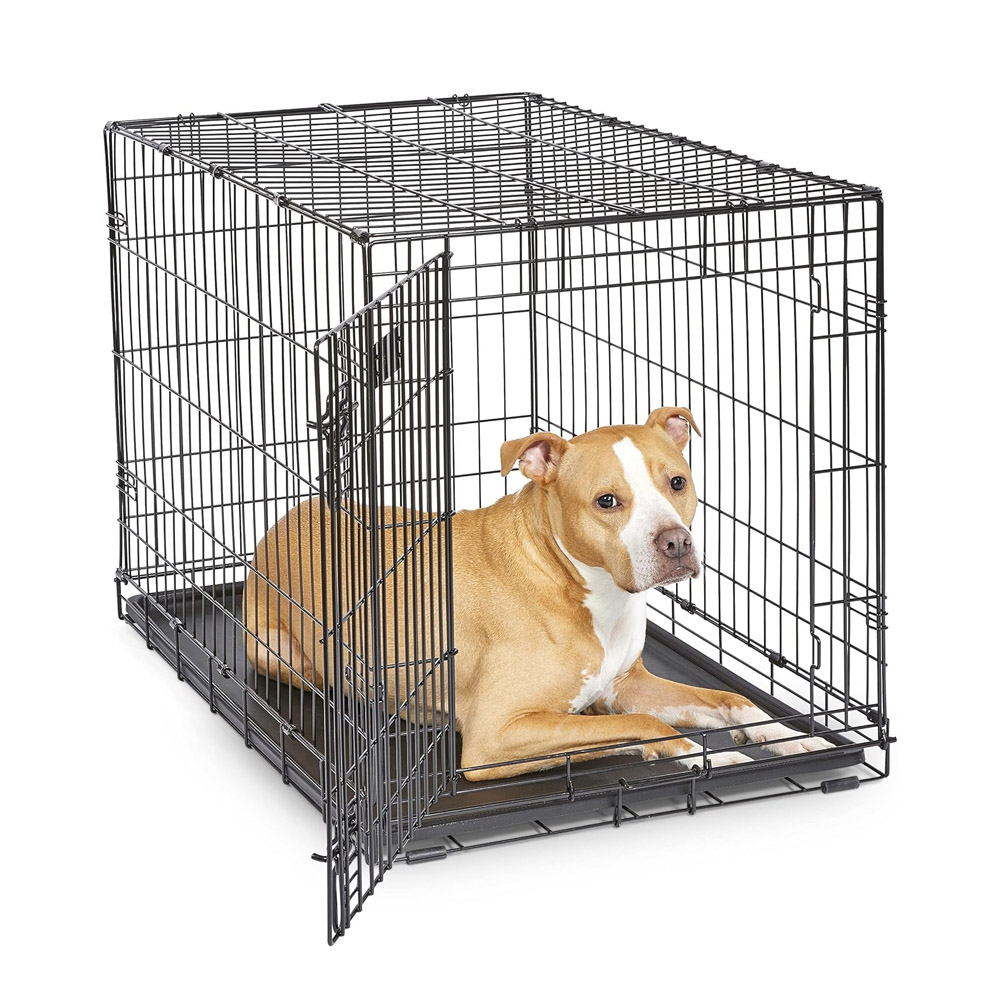 Foto 1 | Jaula Para Mascotas Plegable Transportadora Grande De Metal Negro 107cm