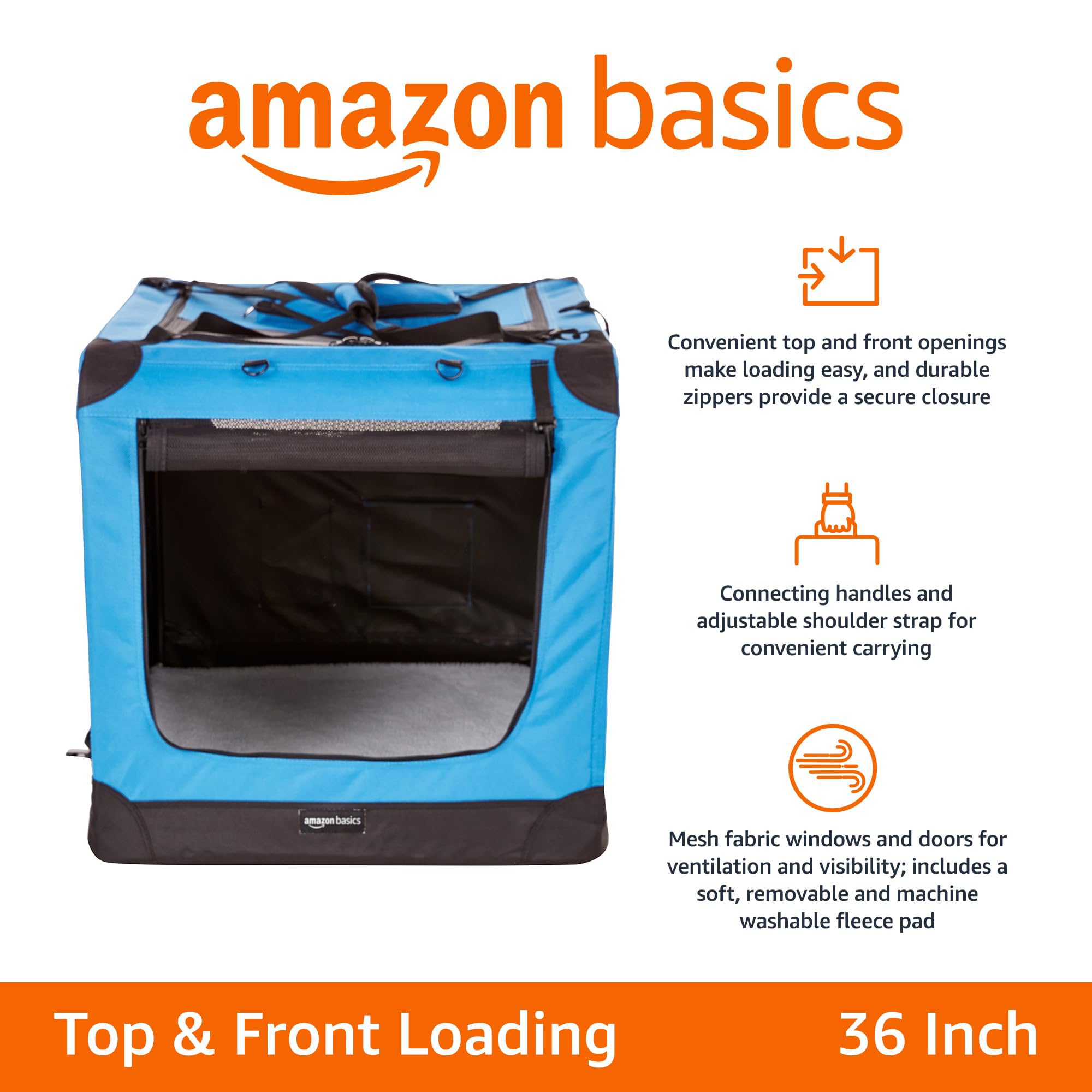 Foto 2 | Jaula Para Mascotas Y Perros, Caseta Amazon Basics, Plegable, 36 X 24 X 24 Cm - Venta Internacional.