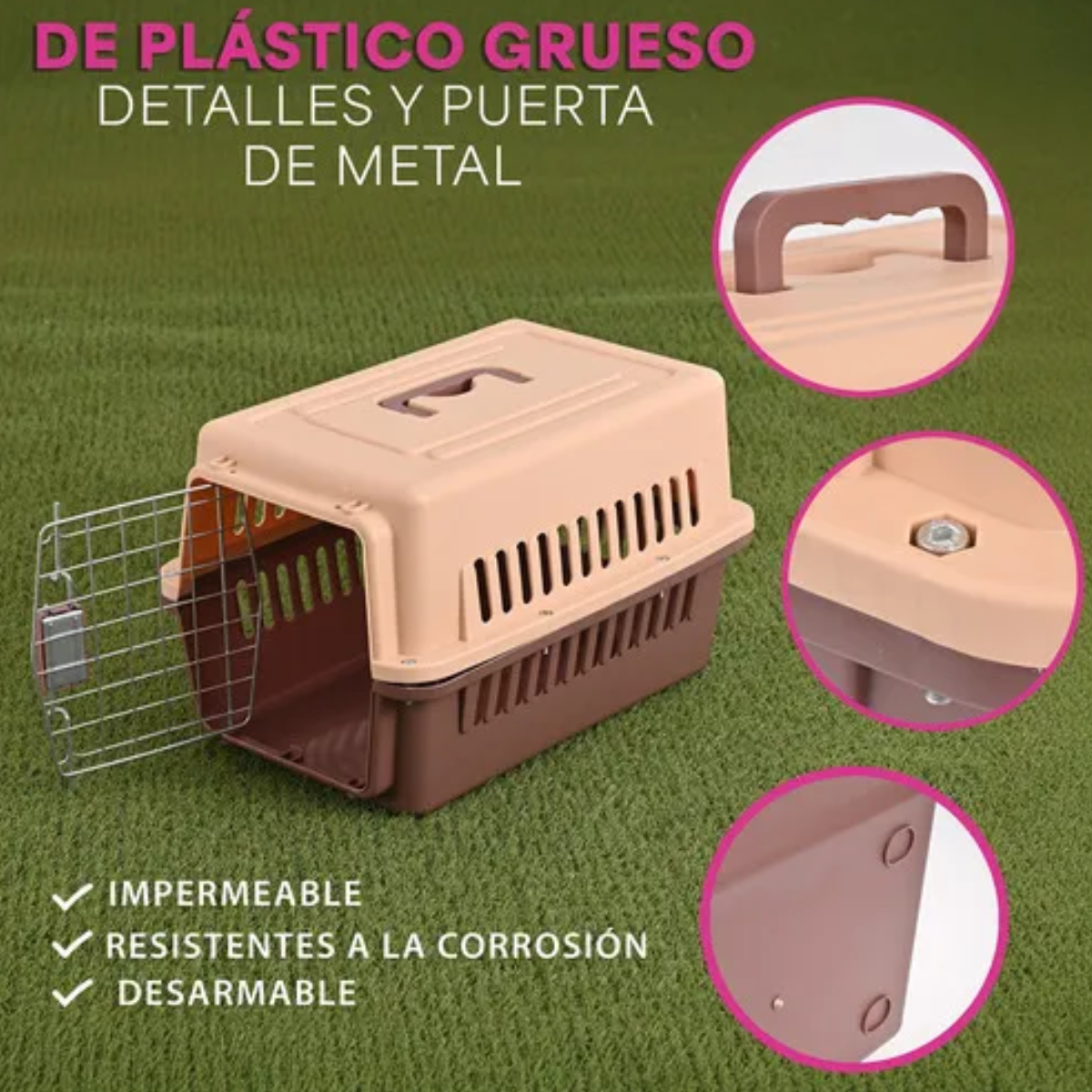 Foto 4 pulgar | Jaula Portátil, Transportadora Para Mascotas Pequeñas Eo Safe Imports Esi-18985 Marrón