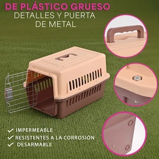 Foto 3 | Jaula Portátil, Transportadora Para Mascotas Pequeñas Eo Safe Imports Esi-18985 Marrón