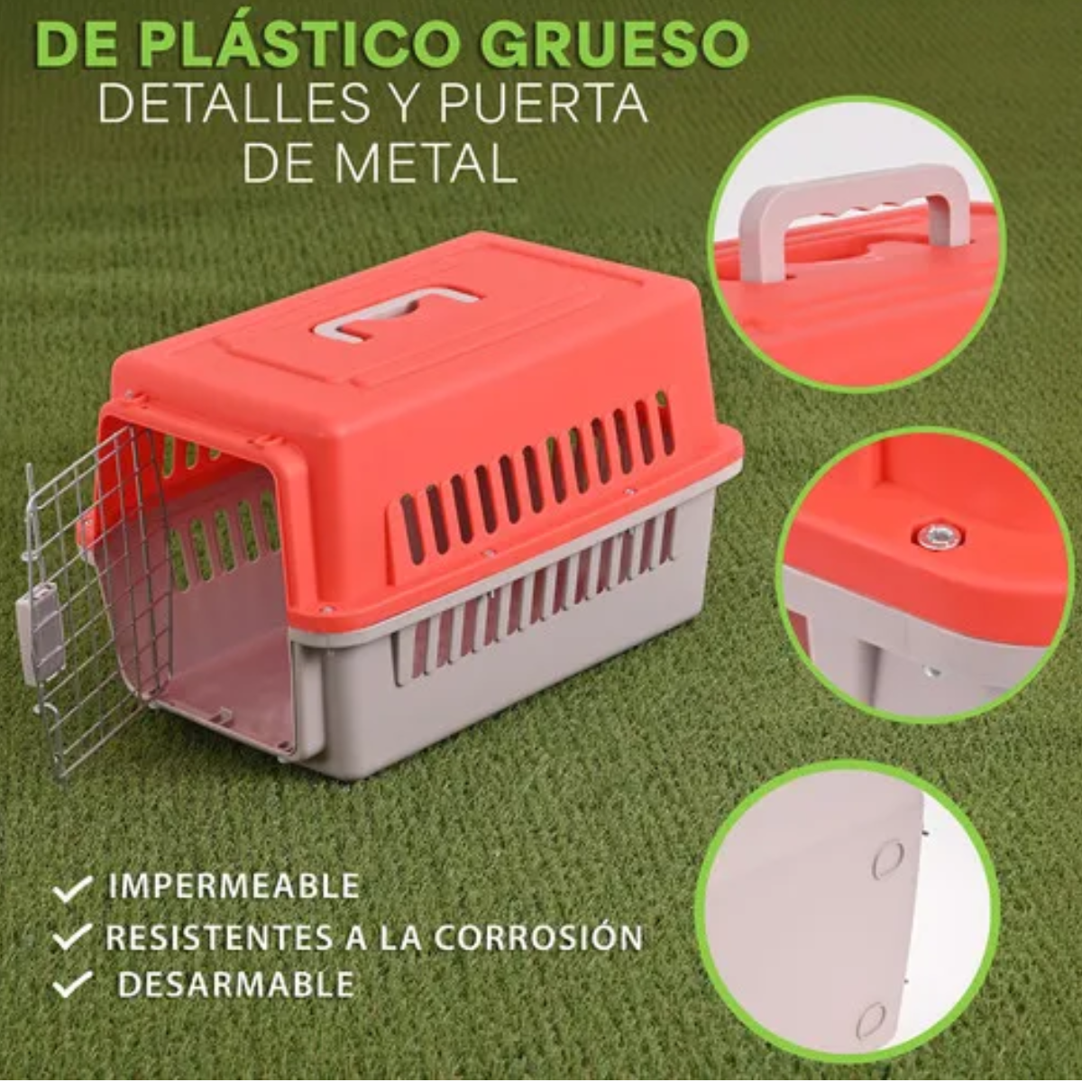 Foto 4 pulgar | Jaula Para Mascotas Pequeñas, Transportadora Portátil Para Mascotas Pequeñas Eo Safe Imports Esi-18986 Rojo