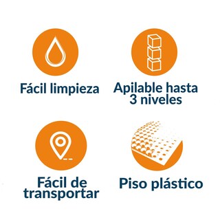 Foto 3 | Jaula Metálica Doble Estibable 43 Pul C/piso Plástico Sunny