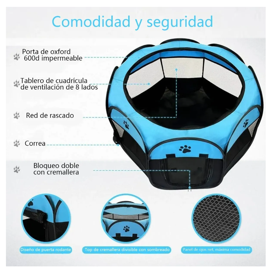 Foto 4 pulgar | Corral Jaulas Para Perros Plegable Mascota Casa
