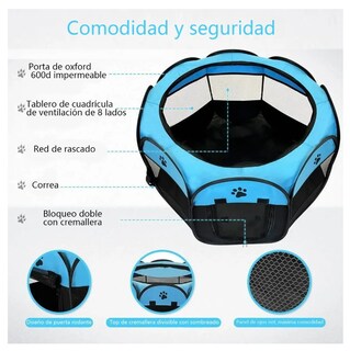 Foto 3 | Corral Jaulas Para Perros Plegable Mascota Casa