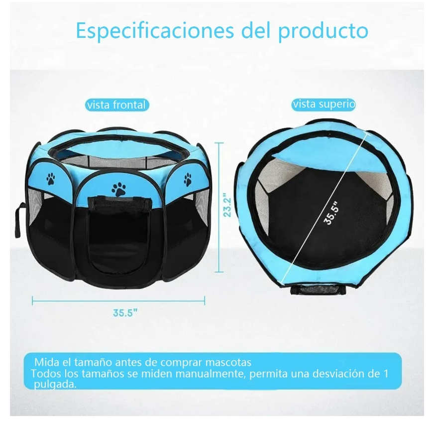 Foto 5 pulgar | Corral Jaulas Para Perros Plegable Mascota Casa