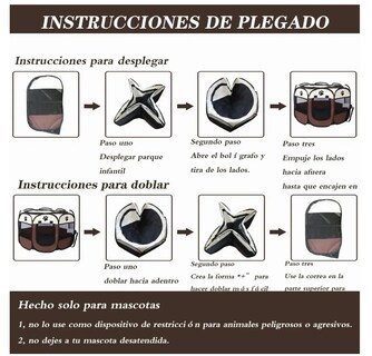 Foto 5 | Corral Jaulas Para Perros Plegable Mascota Casa