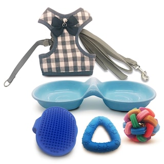 Foto 1 | Kit para Perro Chihuahua Perrisimo Pechera Correa Plato Juguete y Cepillo