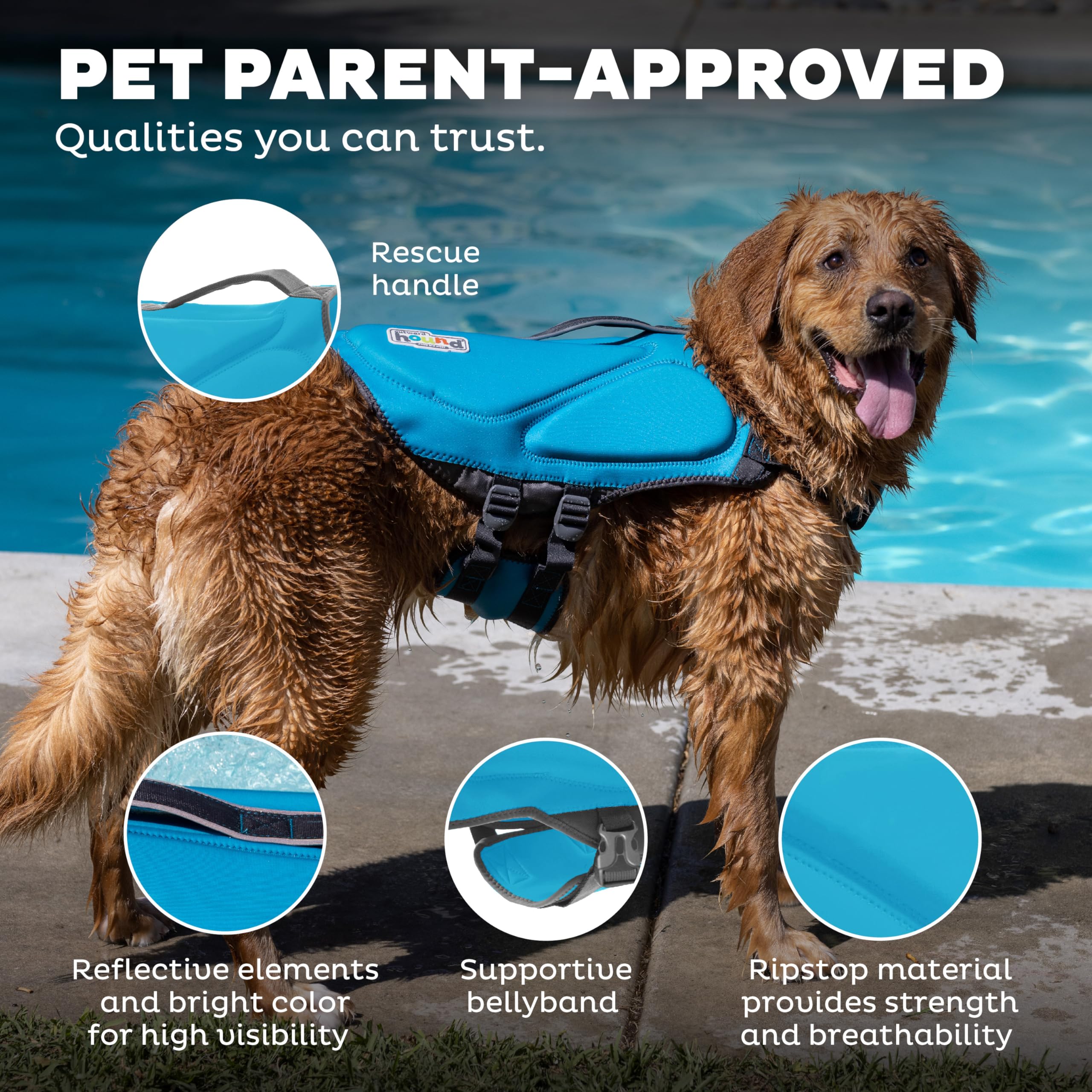 Foto 6 pulgar | Chaleco Salvavidas Para Perros Outward Hound Dawson Swim Blue Xs - Venta Internacional.