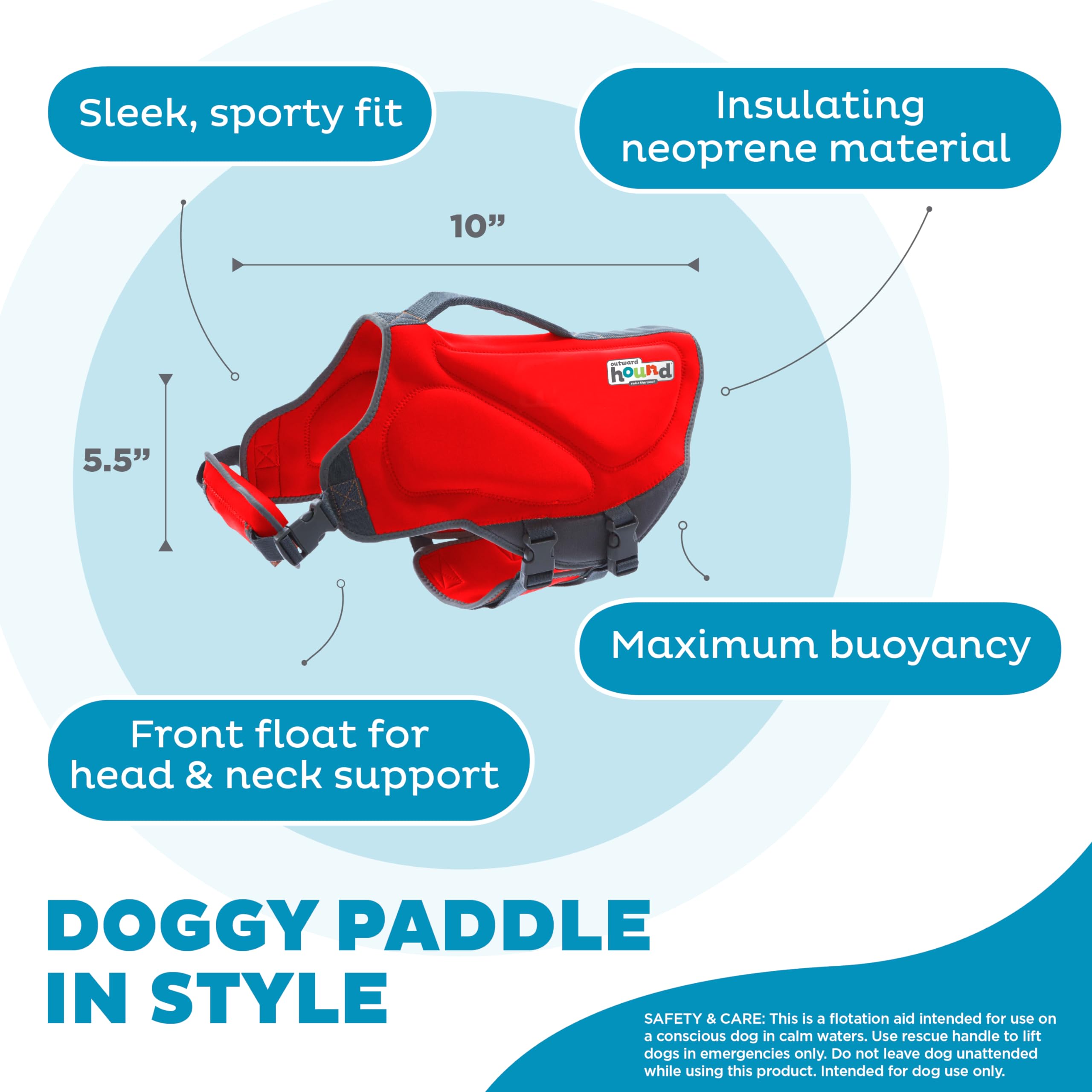 Foto 5 pulgar | Chaleco Salvavidas Para Perros Outward Hound Dawson Swim, Rojo, Pequeño - Venta Internacional.