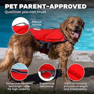 Foto 5 | Chaleco Salvavidas Para Perros Outward Hound Dawson Swim, Rojo, Pequeño - Venta Internacional.