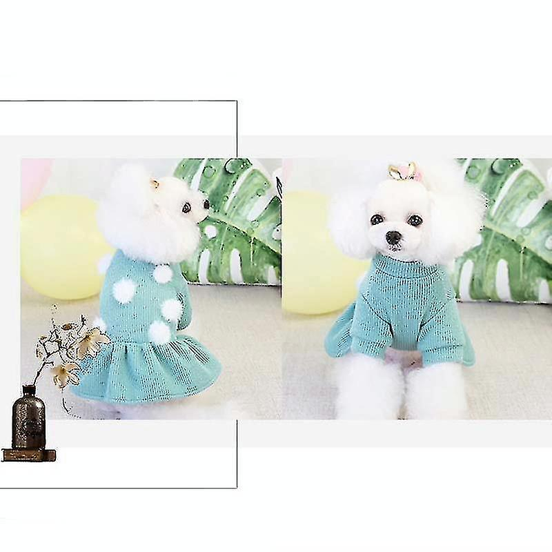 Falda Para Perro Huoguo Bichon De Pomerania, Color Verde Cálido, Talla L - Venta Internacional.