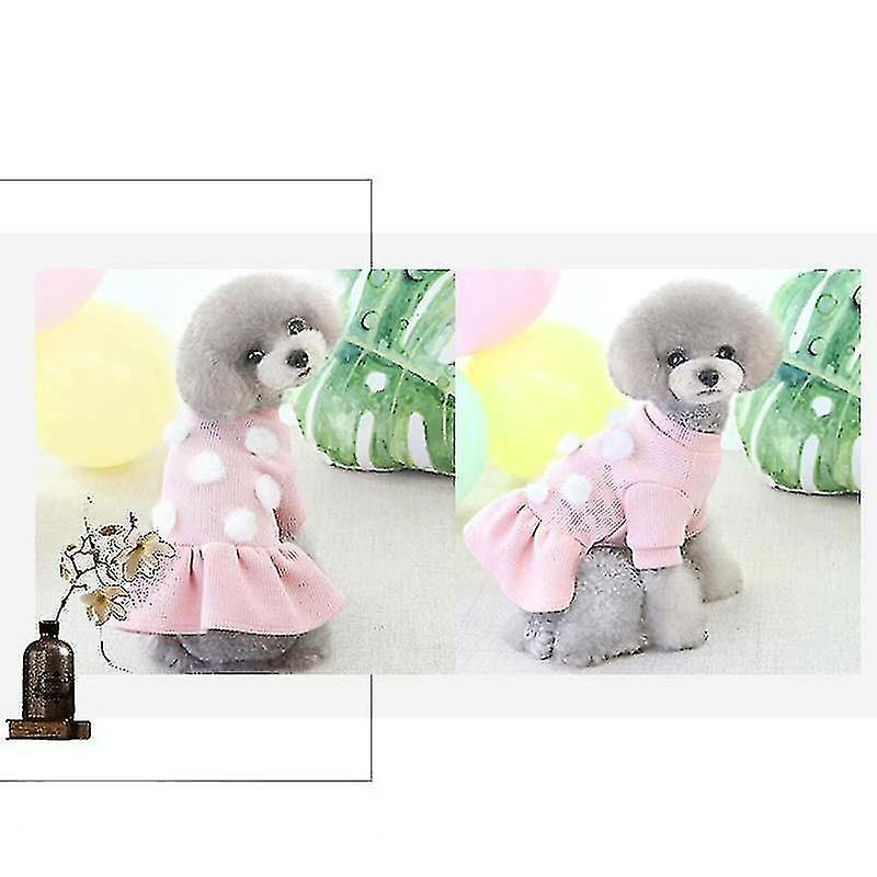 Foto 2 pulgar | Falda Para Perro Huoguo Bichon De Pomerania, Cálida, Talla M, Rosa - Venta Internacional.