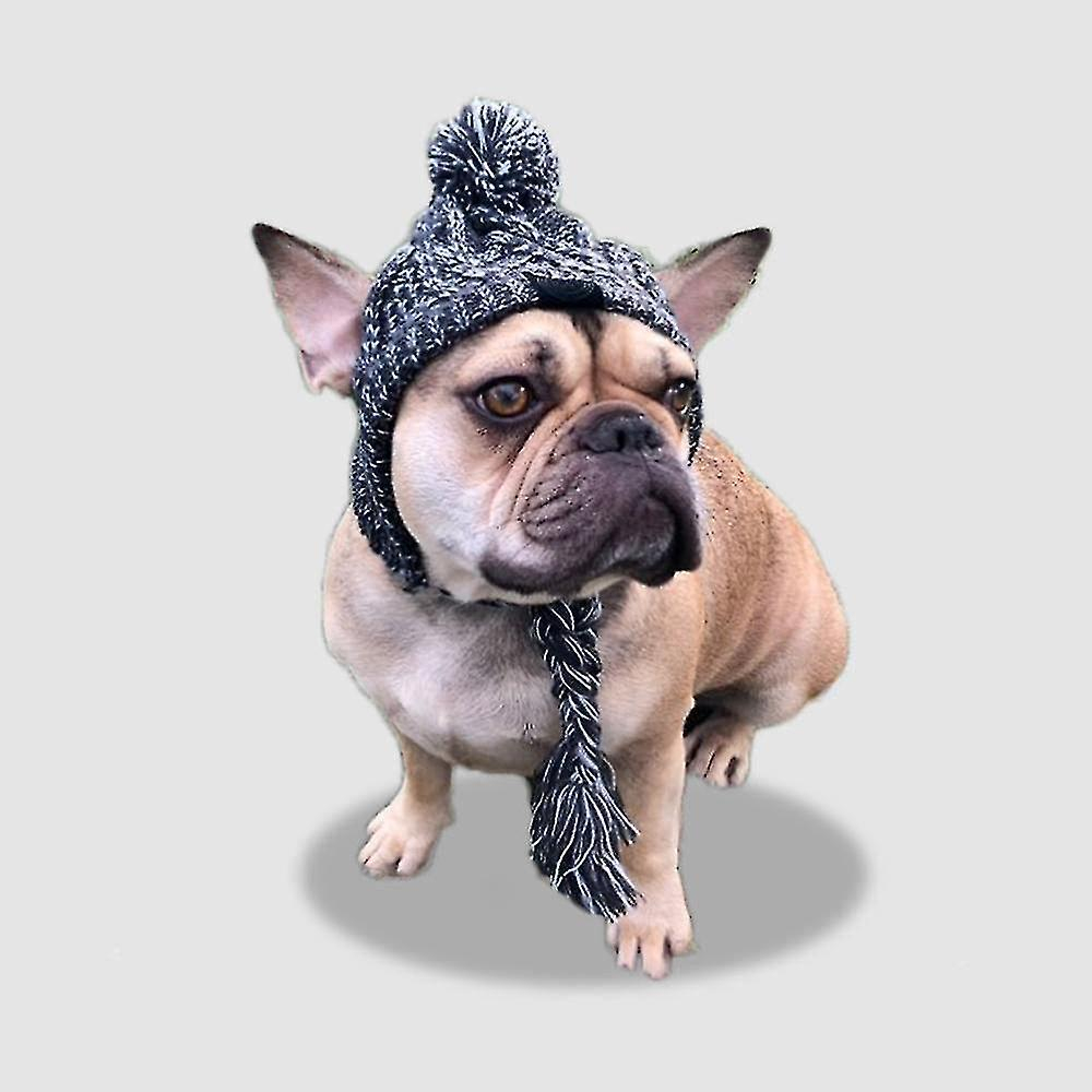 Foto 5 pulgar | Gorro Para Perro, Tejido Cálido En Invierno, A Prueba De Viento, Para Bulldog Francés - Venta Internacional.