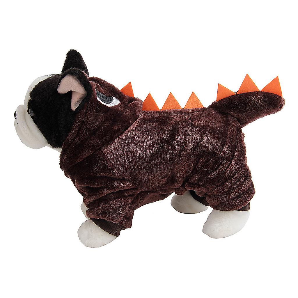 Foto 3 pulgar | Ropa De Felpa Con Capucha Y Estampado De Dinosaurios Para Mascotas - Venta Internacional.