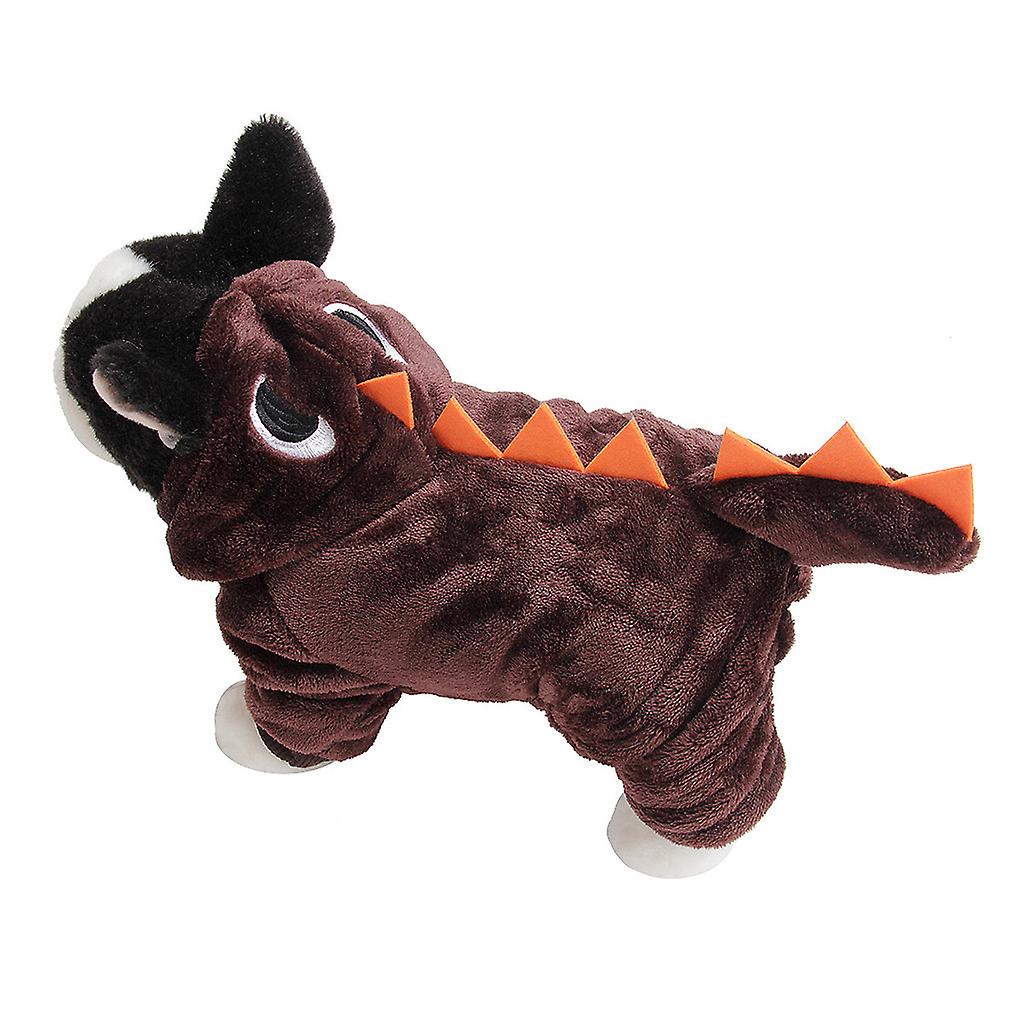 Foto 5 pulgar | Ropa De Felpa Con Capucha Y Estampado De Dinosaurios Para Mascotas - Venta Internacional.