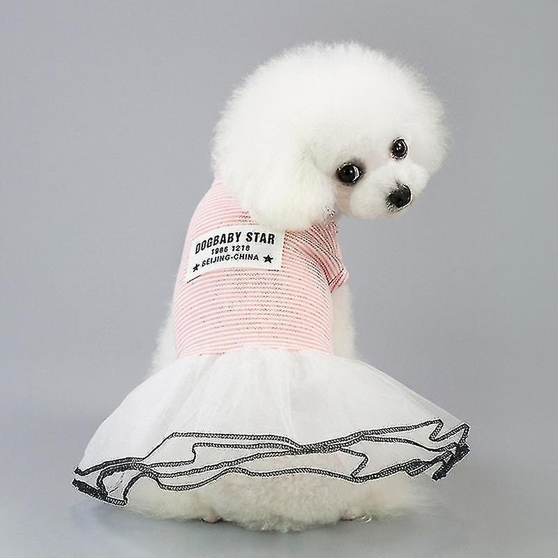 Pet Clothes Bird Jaula Bird Baths, Falda De Verano A Rayas Para Perros - Venta Internacional.