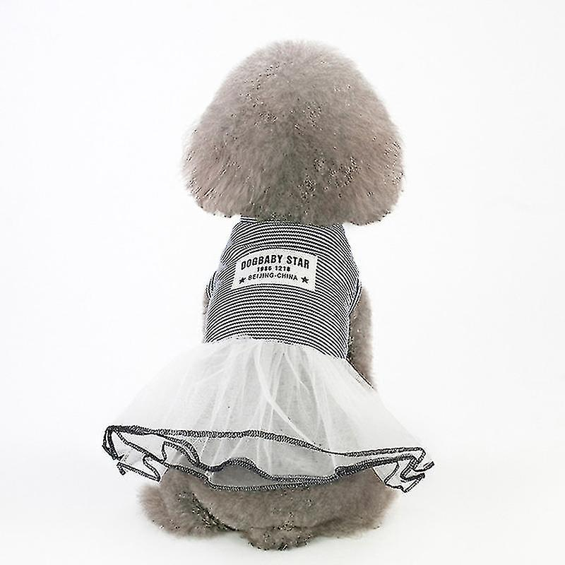 Pet Clothes Bird Jaula Bird Baths, Falda De Verano A Rayas Para Perros - Venta Internacional.