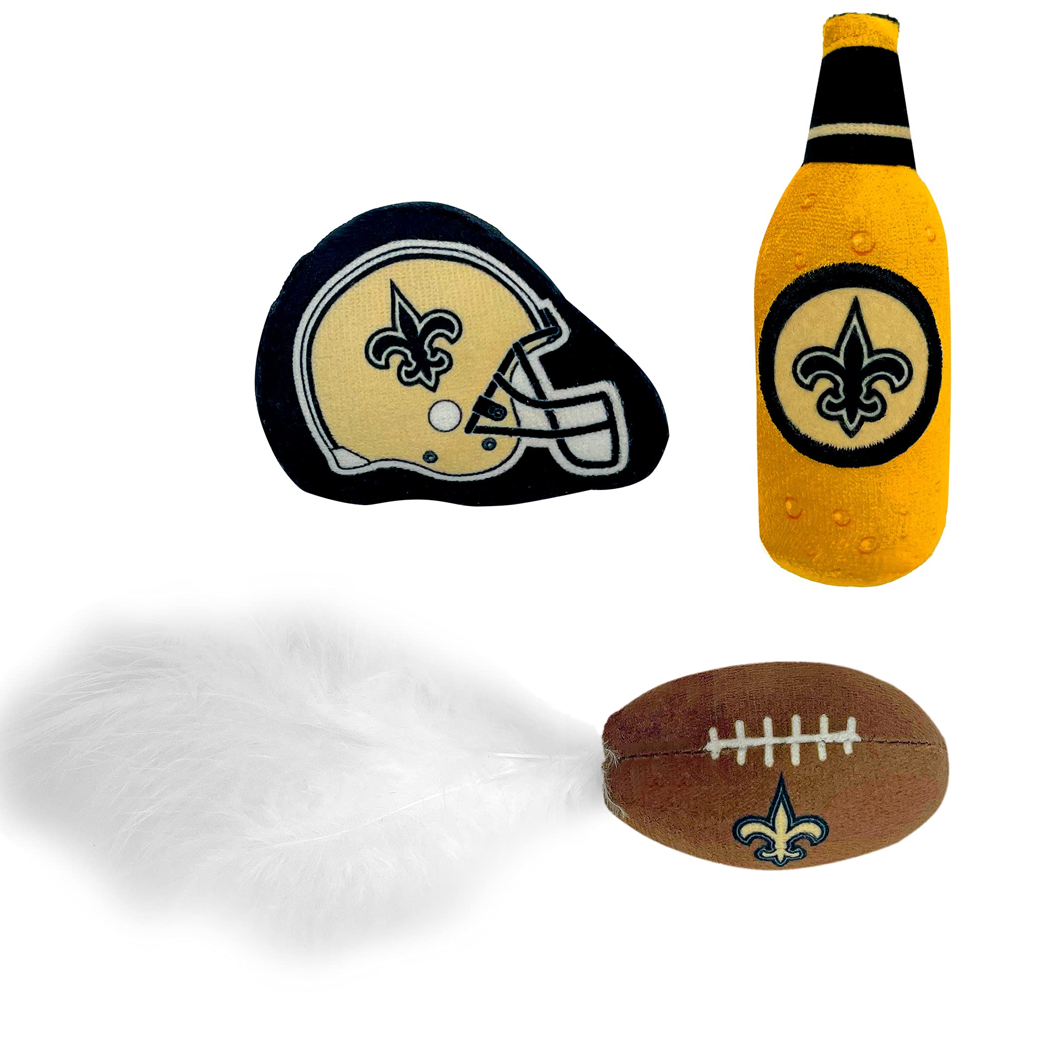 Foto 3 pulgar | Juego De Juguetes De Felpa Para Gatos De Los New Orleans Saints De La Nfl Con Hierba Gatera, 3 Piezas - Venta Intern