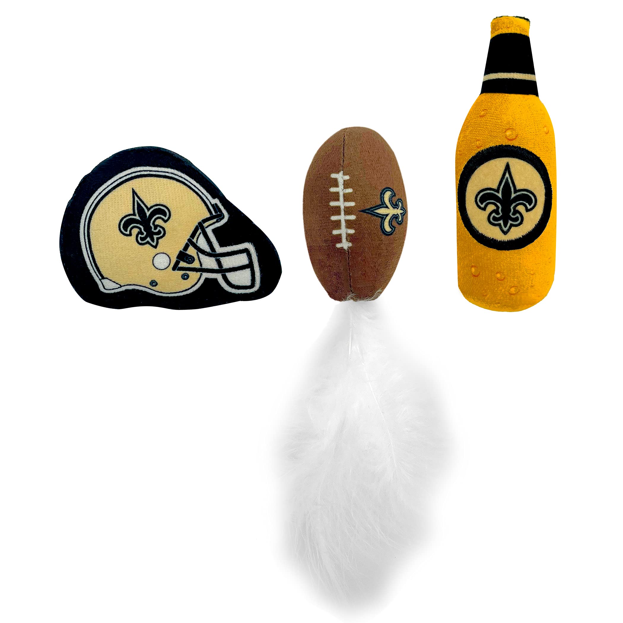 Foto 7 pulgar | Juego De Juguetes De Felpa Para Gatos De Los New Orleans Saints De La Nfl Con Hierba Gatera, 3 Piezas - Venta Intern